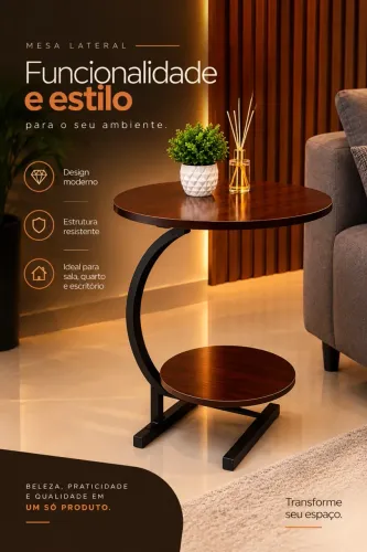 Mesa lateral de dois andares