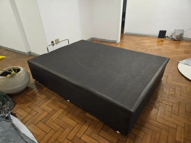 CAMA BOX CASAL ORTOBOM BASE SOMMIER BAÚ FASHION CORI - MARROM
