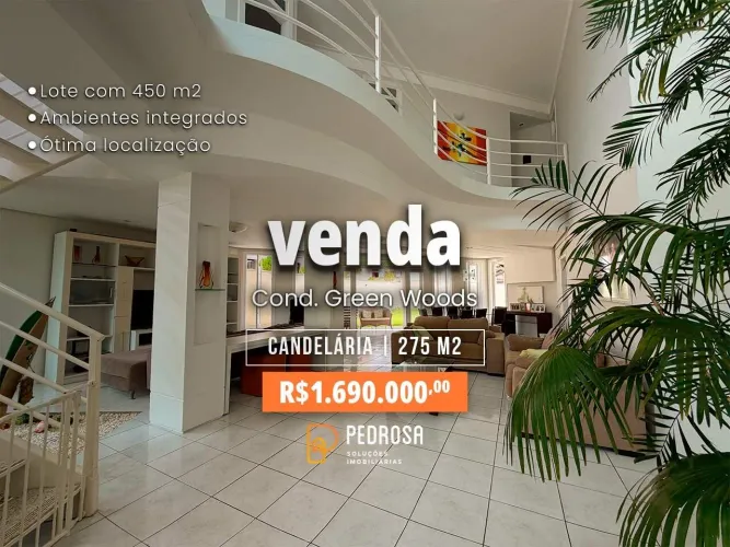 Casa à venda com 270 m2 - 3 quartos - no bairro de Candelária/Natal - 4 vagas
