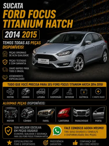 Sucata Ford focus titanium hatch 2014 2015 