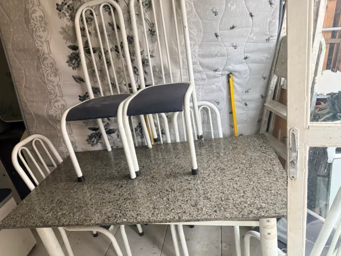 Mesa c 06 cadeira de mármore