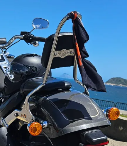 Sissy Bar Wings Custom King 20" - Fat Boy ( Sem bagageiro) - Estado de Novo