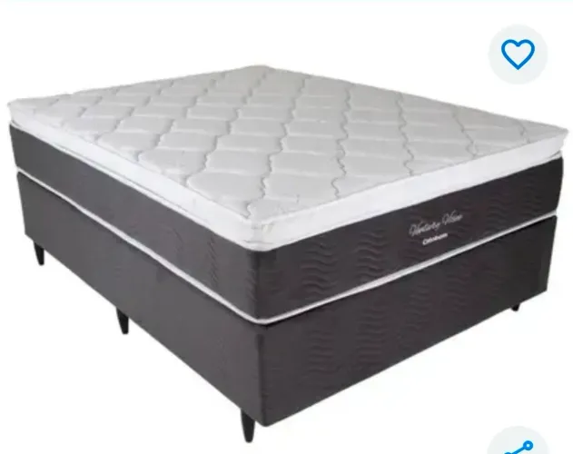 Cama Box casal com colchão 