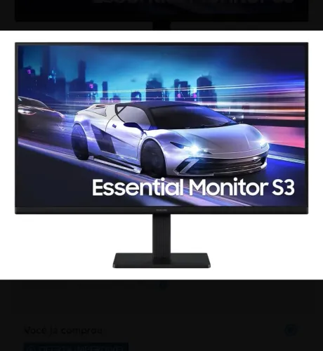 Monitor Gamer Samsung 27" FHD,120 Hz, HDMI, Preto, S3 (LACRADO COM NF)