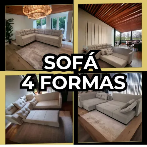 SOFÁ CAMA GRANDE 4 formas de uso!! Novos