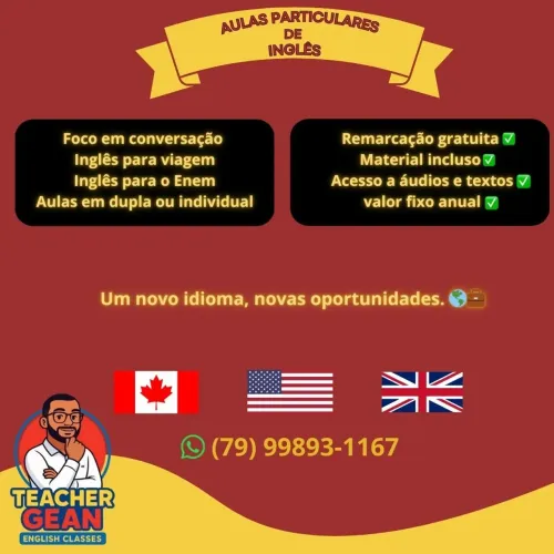 Aulas particulares de Inglês