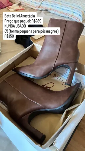 NOVO - Bota Belici Anastácia Marrom 35