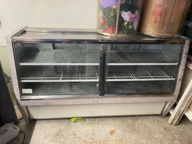BALCÃO EXPOSITOR COMERCIAL EM AÇO INOX + VIDRO | ÓTIMO PARA COMÉRCIO