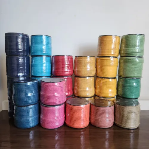 Rolo 50m Cordão de Algodão Colorido 4mm - Macramê Artesanato - Valor Unitário