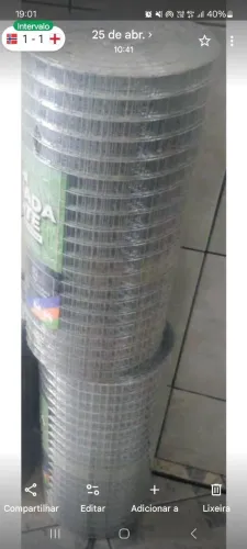 Rolo Tela Galvanizada Meio metro por 25 metros.Super Oferta oro rolo