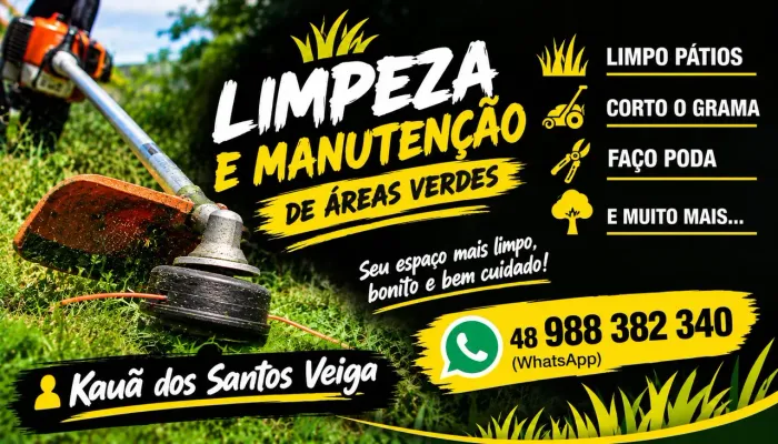 Limpo pátio faço poda