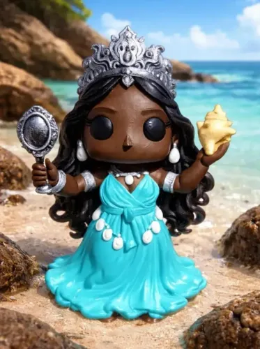 Boneca Iemanjá estilo Funko Pop (Impressão 3D)