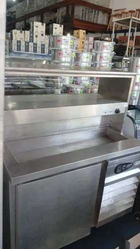 Balcão de encosto de aço inox
