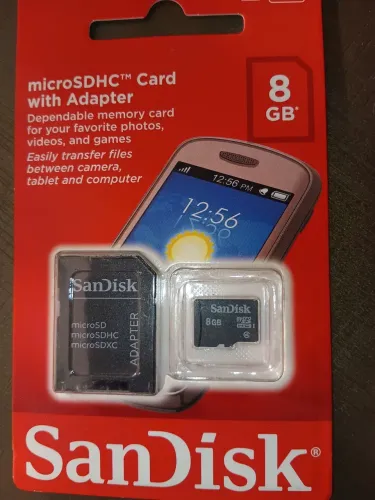 Cartão de memória Sandisk 8gb