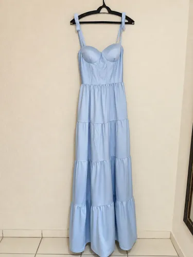 Vestido de Festa Azul Sob Medida P/PP (36/38)
