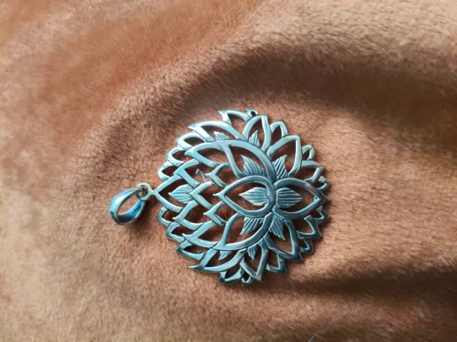 Pingente Prata 925 Flor de Lotus
