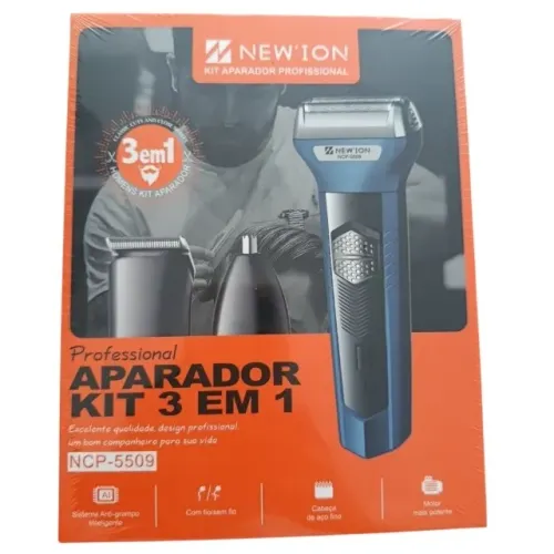 Kit Aparador de Pelos New'ion 3 em 1