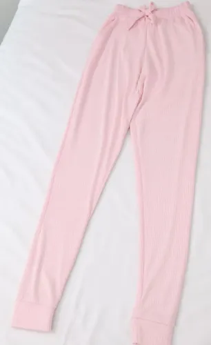 Calça canelada estilo moletom