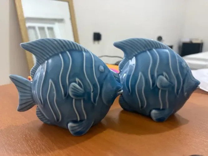 Peixe de Porcelana Para Decorar
