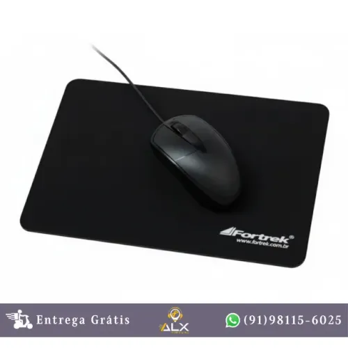 Kit Mouse + Mousepad Preto *ENTREGA GRÁTIS*