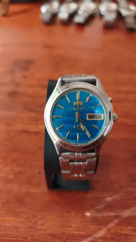Relógio Orient Automático Vintage Azul Brilhante - Persiana 