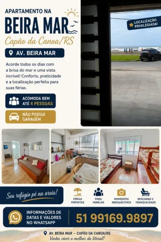 Apto JK na Av . Beira mar de Capão da Canoa.