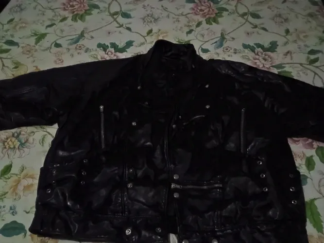 Jaqueta de couro masculina