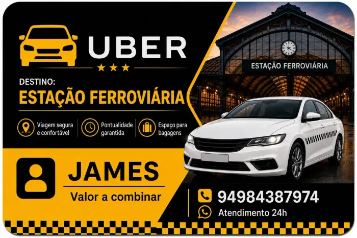 Uber para estação ferroviária