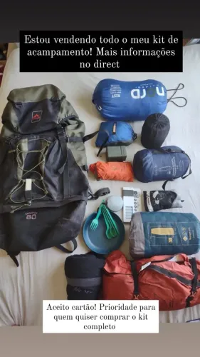 Kit acampamento camping trekking