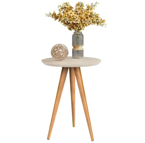 Mesa de Apoio Retrô 62cm redonda - Pé Palito
