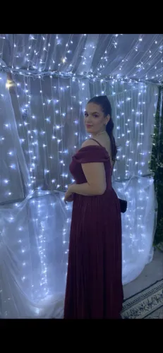 Vestido de festa vinho