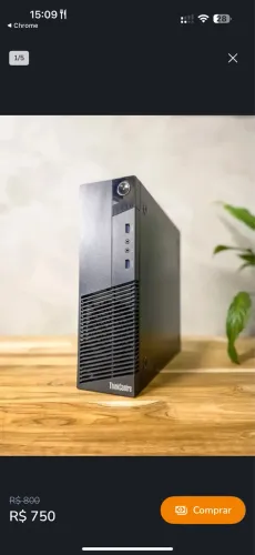Desktop i7 3.6 ghz CPU Lenovo Thinkcenter M93p - SSD 128GB, RAM 12GB Pode Retirar em Mãos