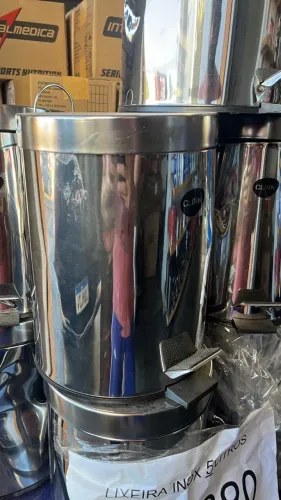 Lixeira Inox 5 Litros com Pedal Clink - Lote Avariado | Oportunidade Única