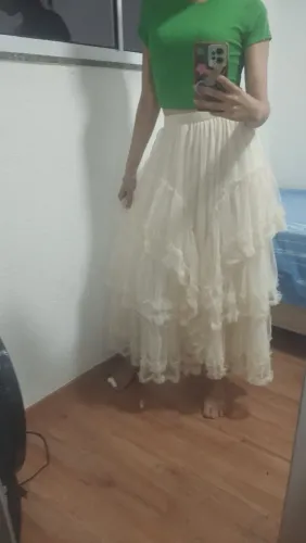Saia longa renda nova