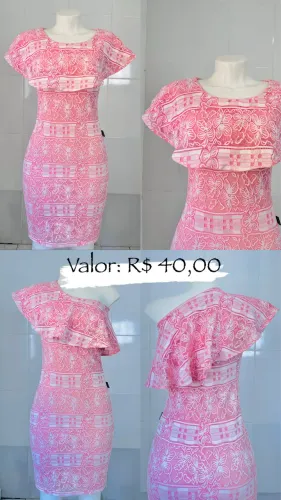 Vestido rosa delicado