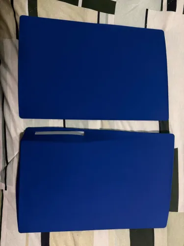 Faceplate Original PS5 Fat com leitor Branca mais Case de Silicone Azul