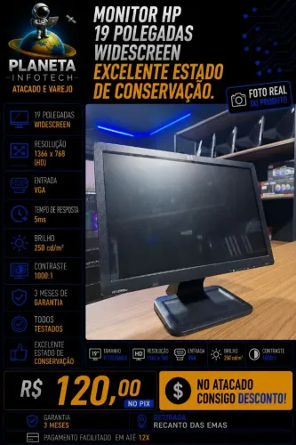 Monitor HP 19 polegadas Widescreen ( com garantia )