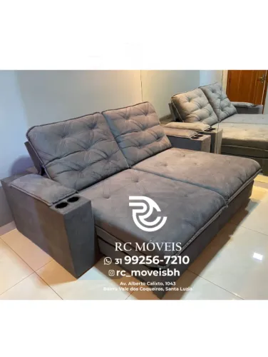 Sofá Retrátil Cuiabá com Porta Copos | Reclinável e Confortável