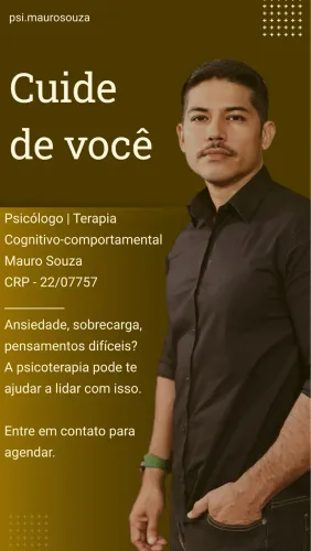 Psicólogo Mauro Souza (CRP - 22/07757)