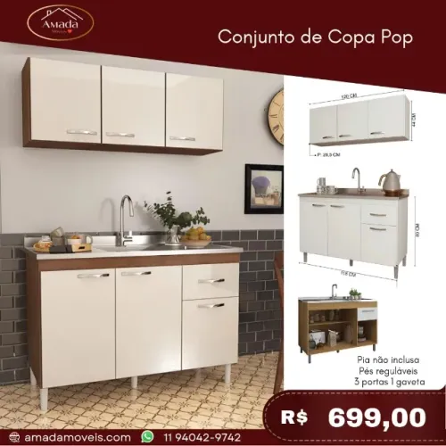 Conjunto de Copa Pop, a pronta entrega 