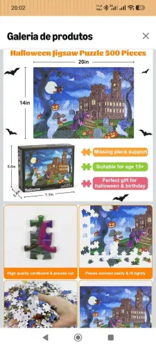 Motiloo Quebra-cabeça de Halloween de 500 peças