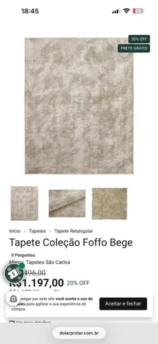 Tapete grande 3x2 São Carlos
