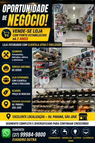 Vendo loja montada com ponto estabelecido 