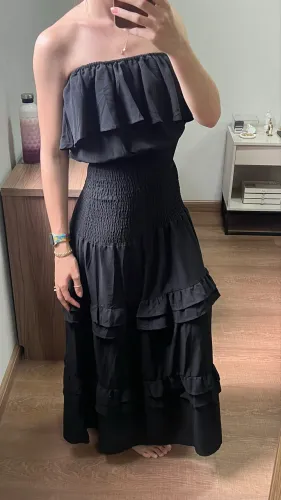 Vestido longo preto