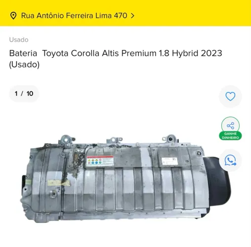 BATERIA TOYOTA COROLLA ALTIS PREMIUM 1.8 2023 