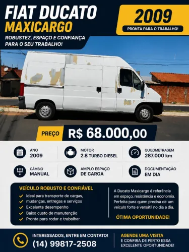 Fiat Ducato Maxicargo/furgão Maxi 2.8 TB Dies 2009