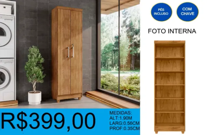 Multi uso com chave duas portas - compre hoje e receba em até 72h