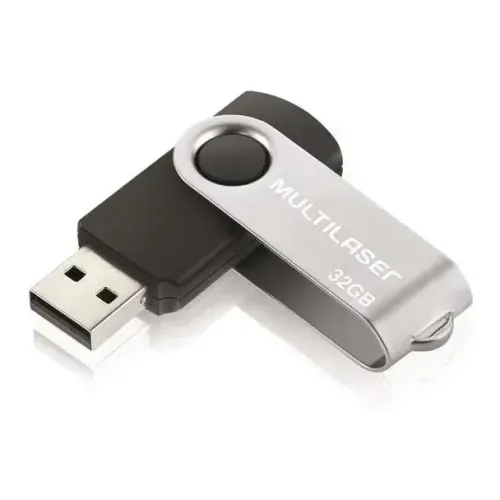 Pendrive 32gb Multilaser Twist PD589 preto Pen Drive Usb 2.0 Novo Loja Coimbra Computadore