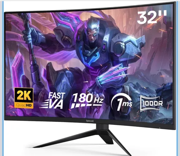 Monitor Gamer Redragon Hrothgar 31.5 polegadas 2560x1440p 180Hz Curvo GMQ3225RVC (lacrado)