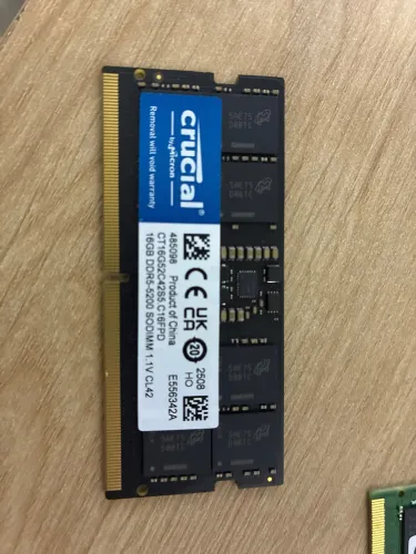 Memória DDR5 16 gb Crucial 5200mhz